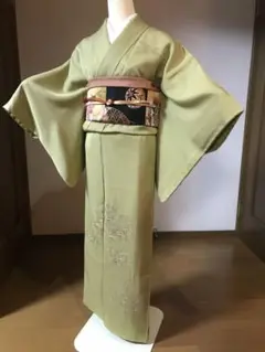 【お値下げ】付け下げ訪問着　正絹　ブルー 正絹 着物付け下げ