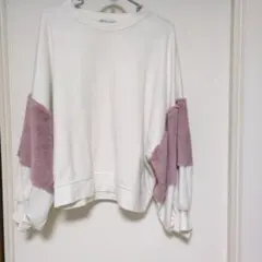 ZARA フリースバルーンスリーブトレーナー