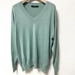 ウィークエンド　マックスマーラ　ニット　薄手　長袖　セーター　Vネック　シルク