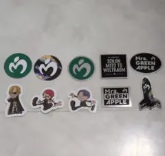 10種　ゼンジン　フレークステッカー　ミセスグリーンアップル　10枚