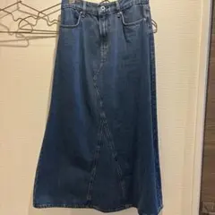 無印良品　デニムロングスカート Lサイズのサムネイル