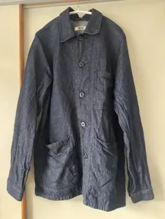 ユニクロ ユーティリティデニムジャケット(コットンリネン) Mサイズ ブルー