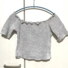 クロップド丈 ニット