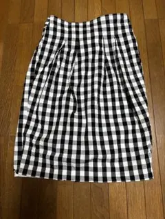 FOREVER21 ギンガムチェック タイトスカート リボン付　ブロックチェックのサムネイル