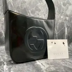 ✨美品✨GUCCI GG ショルダーバッグ パテントレザー 黒 ブラック ロゴ