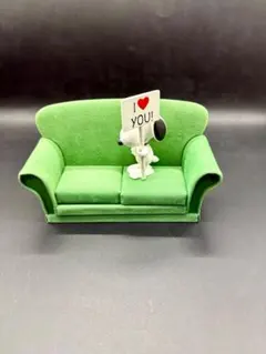 PEANUTS スヌーピー アイラブユー看板 シュライヒ フィギュア & ソファ