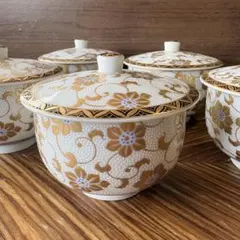 高級九谷焼蓋付き湯呑み茶碗5客 会津塗 茶托5枚急須セット - メルカリ
