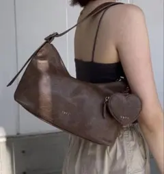 mline loti ハートポーチ付ホーボーBAG ミスティック　ブラウンのサムネイル