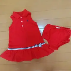 ラルフローレン ワンピース 12М 80㎝ レッド