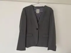 LEPSIM ノーカラージャケット　グレー