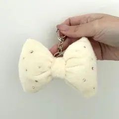 リボン キーホルダー バッグ チャーム ハンドメイド ふわふわ キーチャーム