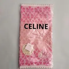 CELINE セリーヌ タオルハンカチ ピンク オーガニックコットンのサムネイル