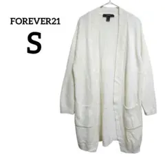 FOREVER21 【S】 オーバーサイズ　ロングガウンカーディガン　アイボリー
