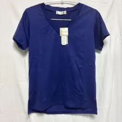 新品タグ付き・CECIL McBEE Vネック 半袖 Tシャツ ブルー　Mのサムネイル