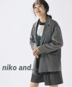 niko and... パッチワークチェックジャケット