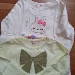 ウサギ リボン 長袖 カットソー ニットプランナー