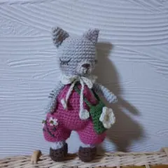 ハンドメイド　あみぐるみ　ねこ猫