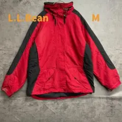 エルエルビーン ナイロンマウンテンパーカー M 赤×黒 バイカラー【7124】