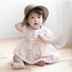 花柄ワンピースとボディスーツセット