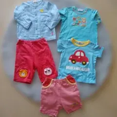 5点ミキハウス ベビー服セット 80--90
