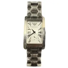 稼働 EMPORIO ARMANI 腕時計 シルバー スモセコ メンズ 3404 - メルカリ