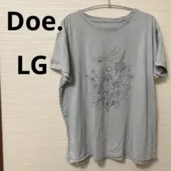 Doe.《LG》花柄プリント グレーTシャツ
