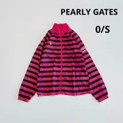 パーリーゲイツ ライナージャケット 0/S ボーダー ピンク×ブラック
