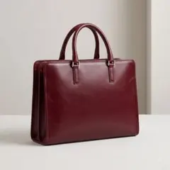 土屋鞄 本革 レザー トートバッグ レッド 赤 ビジネス A4収納 チャーム 