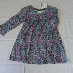 90:リバティ風ブルーワンピース／ザラベビー ベビーギャップ べべ next