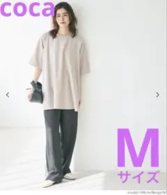 coca レディース　エンボス　袖　フレア　トップス　五分袖　ゆったり　M 人気