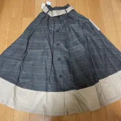 【新品】ECLIN エクラン　チェックスカートのサムネイル