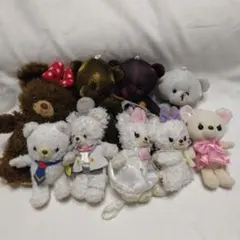 クマ型ぬいぐるみ9体セット