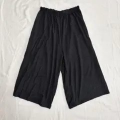 ドット柄 ガウチョパンツ ブラック Mサイズ