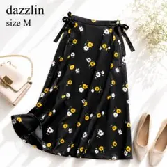美品 ダズリン dazzlin スカート ロング 花柄 ブラック Mサイズのサムネイル