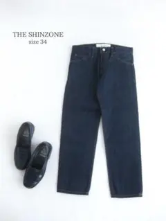 未使用！THE SHINZONE デニムパンツ 濃紺 34(M相当) ストレートのサムネイル
