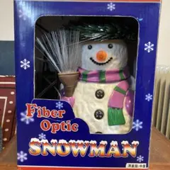 スノーマン(L）ファイバーライト クリスマス オブジェ スノーマン 雪だるま 高さ34cm 飾り 人形 置物
