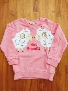 未使用　タグ無し　Hot Biscuits ピンク トレーナー 120