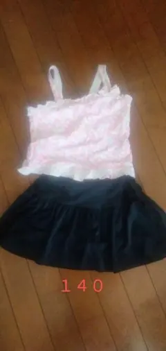 キッズ用 子供用 水着 上下 花柄 セットアップ