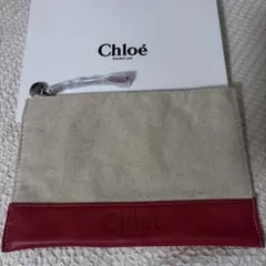 Chloé PARFUM ポーチ キャンバス×レザー ピンクのサムネイル