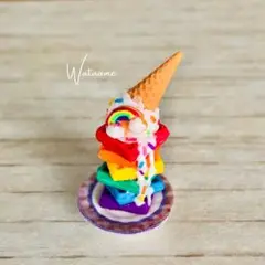 ミニチュアレインボーワッフルタワー