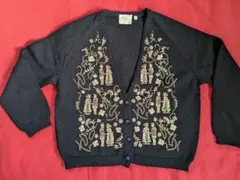 m*e様 昭和レトロ　刺繍カーディガン