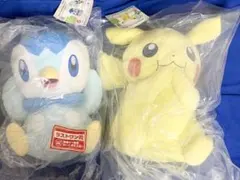 ポケモン一番くじ A賞、ラストワン賞 等身大ぬいぐるみ２個セット ピカチュウ