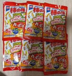 亀田の柿の種 ハッピーターン味 60周年記念　6袋のサムネイル