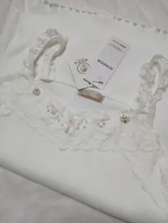 アクシーズファム 新品タグ付き リボン 花 レース フリル ビジュー パール