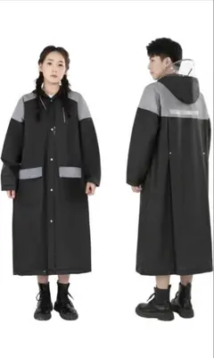 《新品未使用》レインコート M自転車用 ロング 男女兼用 防水 リュック対応