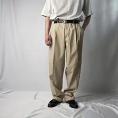 PoloByRalphLaurenラルフローレンツータックワイドチノトラウザーズ