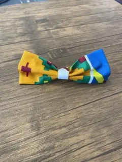 アフリカ　セネガル小物　リボン　バレッタ