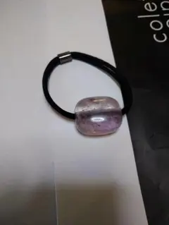コレットマルーフ セミプレシャスポニー アメジスト ヘアゴム 天然石