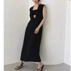 RAW STUDIO ブラック ノースリーブ ロングワンピース - メルカリ