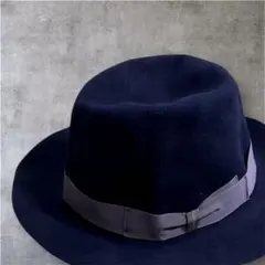 イタリア製 ボルサリーノBorsalino ラビットファー 中折れハット